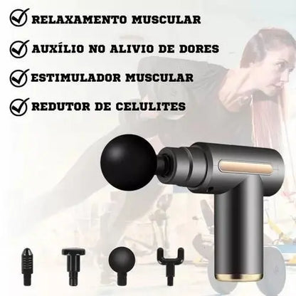 Massageador Corporal Portátil Massage Relax Gun – 6 Velocidades